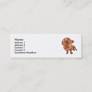 Dachshund Mini Business Card