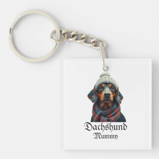 Dachshund mommy  key ring