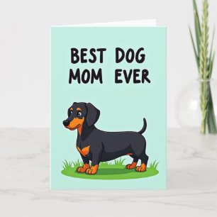Dachshund Mothers Day Illustration Card