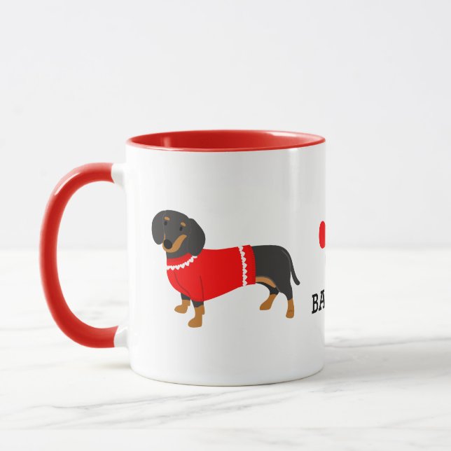 Dachshund Mug Personalised (Left)