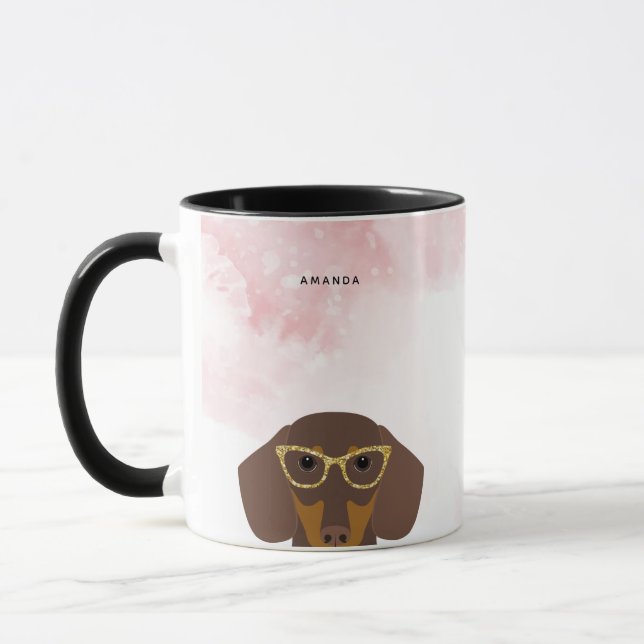 Dachshund Mugs (Left)