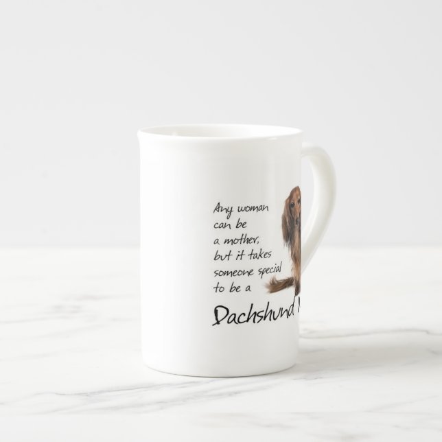 Dachshund Mum Bone China Mug (Front Right)