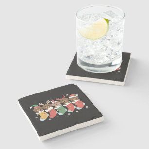 Dachshund Mum Christmas Dog Lover Gift New Year Stone Coaster