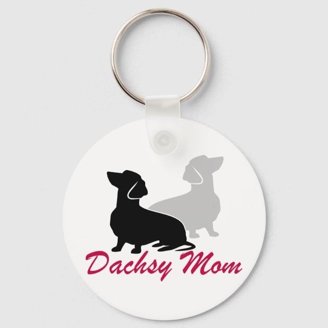 Dachshund Mum Key Ring (Front)