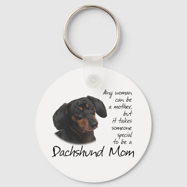 Dachshund Mum Key Ring (Front)