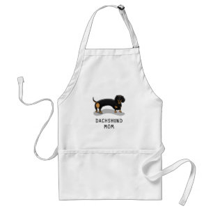 Dachshund Mum (S black & tan) - Cute dog mum Standard Apron