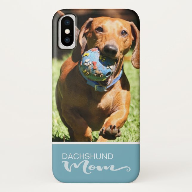 Dachshund Mum Smooth Add Your Dog Photo Case-Mate iPhone Case (Back)