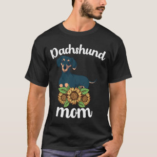 Dachshund Mum Sunflower Mothers Day Wiener Mum T-Shirt