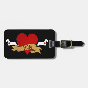 Dachshund Mum [Tattoo style] Luggage Tag