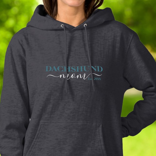 Dachshund Mum Varsity Script Established Hoodie (Creator Uploaded)