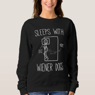 Dachshund Mum Women Sleeps With Wiener Dogs Sweatshirt