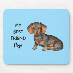 Dachshund My Best Friend Custom Pet Name Mouse Pad