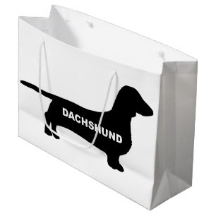 dachshund name silo large gift bag