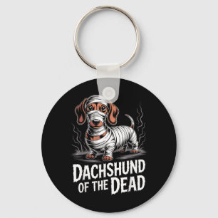 Dachshund Of Dead Funny Dog Halloween Mummy Key Ring