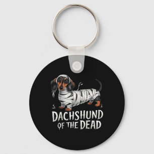 Dachshund Of Dead Halloween Mummy Dog  Key Ring