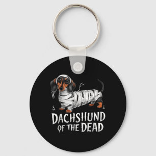 Dachshund Of Dead Halloween Mummy Dog Key Ring
