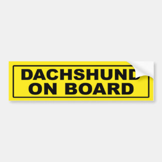 Dachshund on Board Bumper Sticker