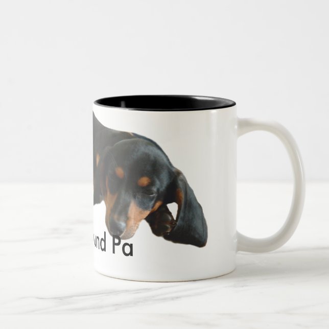 Dachshund Pa Sleepy Puppy Mug (Right)