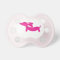 Dachshund Pacifier | Pink Design with Pink Accents