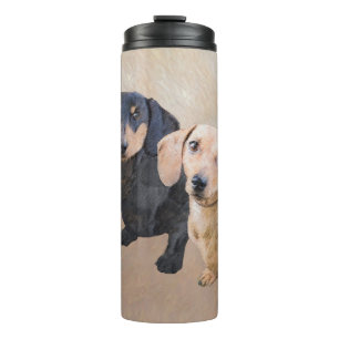 Dachshund Painting - Cute Original Dog Art Thermal Tumbler