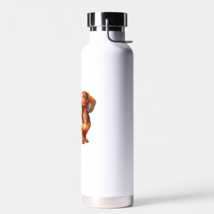 Dachshund Painting - Weiner Dog Watercolor Paintin Water Bottle
