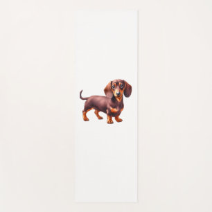 Dachshund Painting - Weiner Dog Watercolor Paintin Yoga Mat