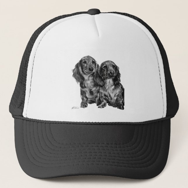 Dachshund Pair Trucker Hat (Front)
