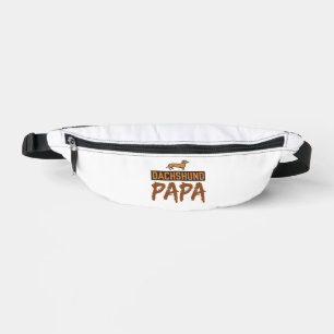 Dachshund Papa Vintage Engraving Dog Dad Design_1 Bum Bags