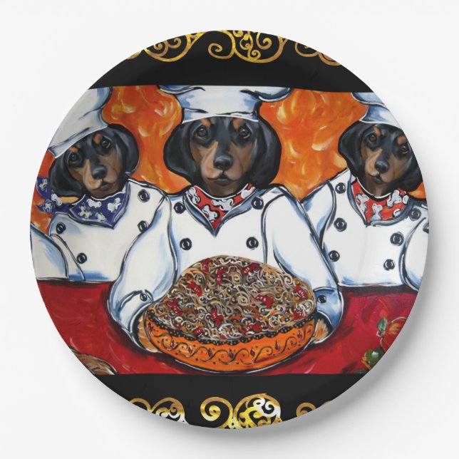 DACHSHUND   PAPER PLATE (Front)