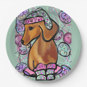 DACHSHUND PAPER PLATE