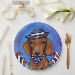 Dachshund paper plate