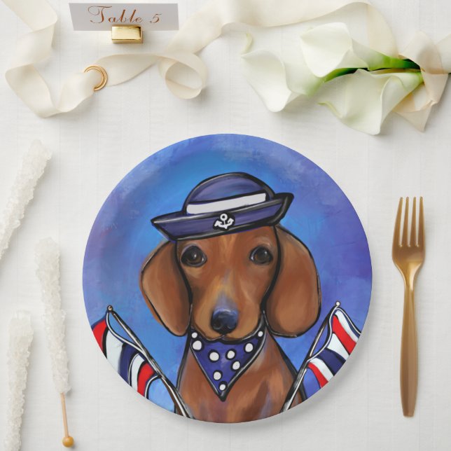 Dachshund       paper plate (Wedding)