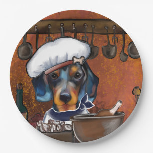 Dachshund paper plate