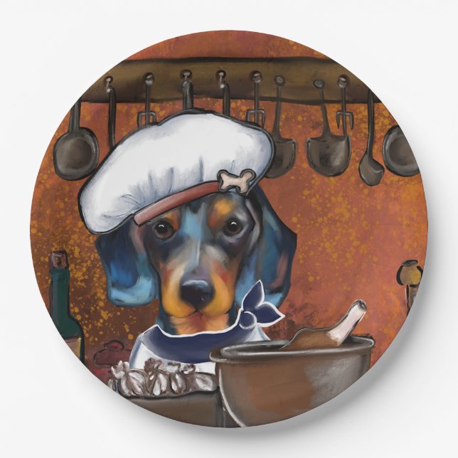 Dachshund  paper plate (Front)