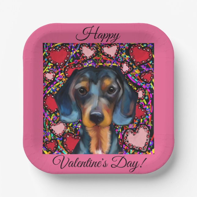 DACHSHUND PAPER PLATE (Front)