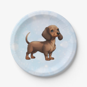 Dachshund Paper Plate