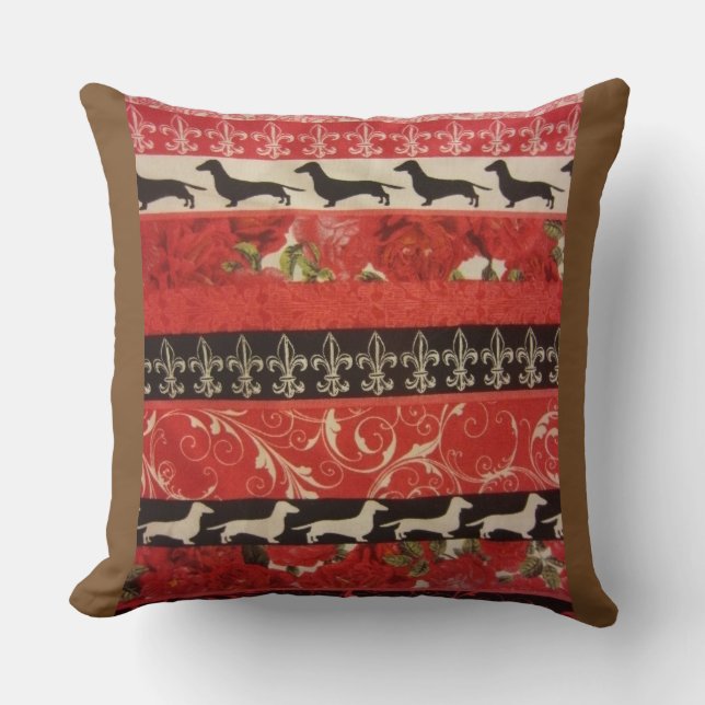 Dachshund Parade Cushion (Front)