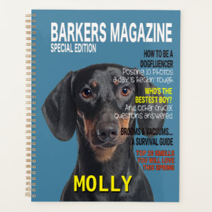 Dachshund Parody Magazine Cover Planner