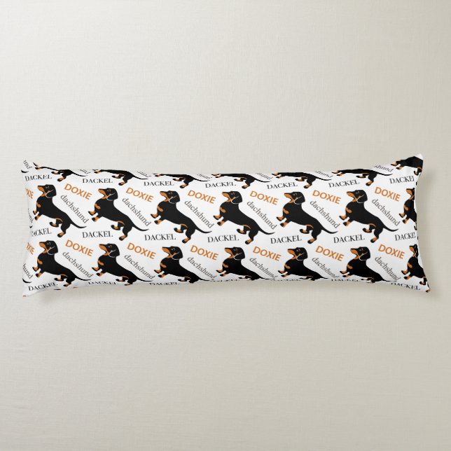 Dachshund Pattern Body Cushion (Back)