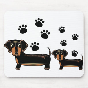 Dachshund paw dog family love mouse pad