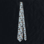Dachshund Paws and Bones Pattern Blue Tie<br><div class="desc">Dachshund Paws and Bones Pattern Blue</div>