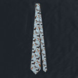 Dachshund Paws and Bones Pattern Blue Tie<br><div class="desc">Dachshund Paws and Bones Pattern Blue</div>