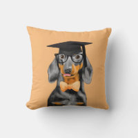 Dachshund Pedigree (Pet degree) Throw Pillow