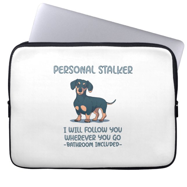 Dachshund Personal Stalker Laptop Sleeve (Front)