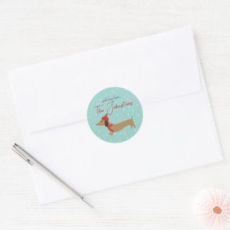 Dachshund Personalised Christmas Envelope Seal