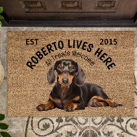 Dachshund Personalised Dog Lover Doormat