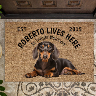 Dachshund Personalised Dog Lover Doormat