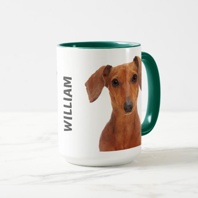 Dachshund Personalised  Mug (Front Right)