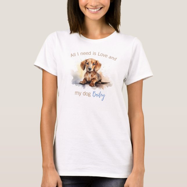 Dachshund personalised T-Shirt (Front)