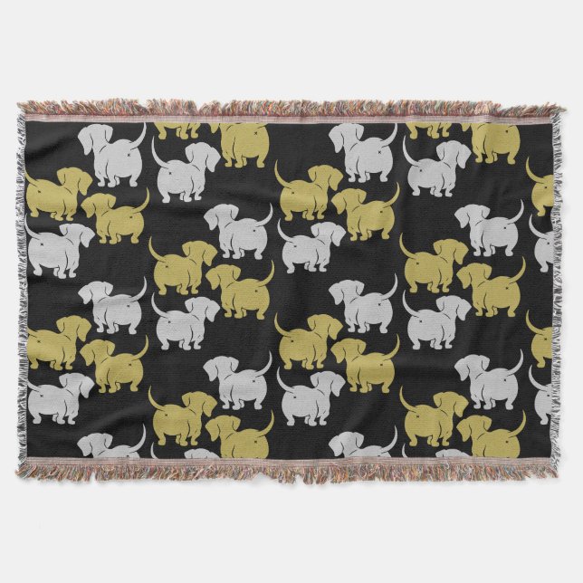 Dachshund Pet Dog Throw Blanket (Front)